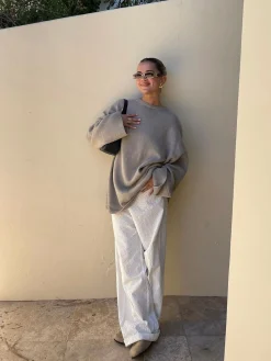 Shop Djerf Avenue Broderie Pants White