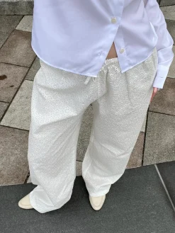 Shop Djerf Avenue Broderie Pants White