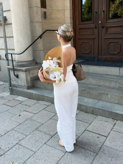 Shop Djerf Avenue Broderie Pants White