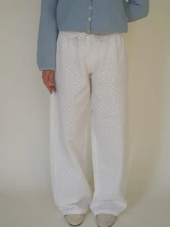 Shop Djerf Avenue Broderie Pants White