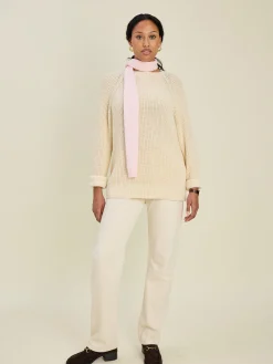 Best Djerf Avenue Chunky Raglan Roundneck Off White