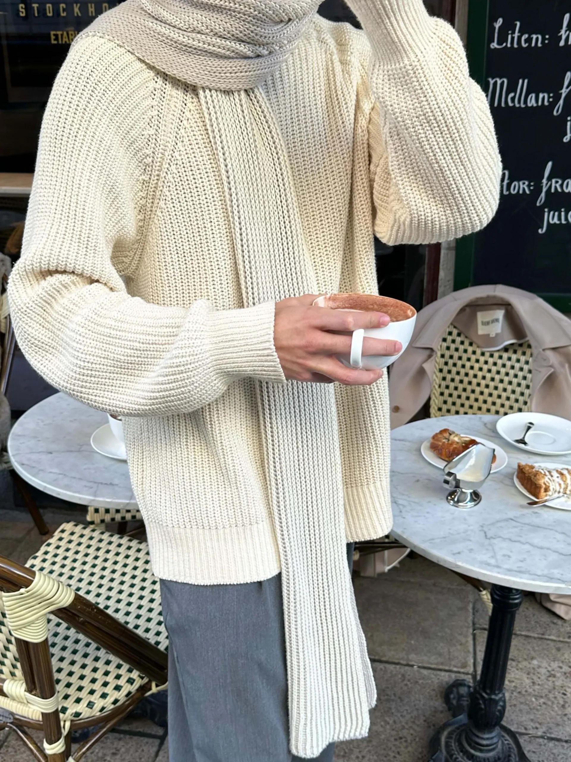 Best Sale Djerf Avenue Contrast Scarf Beige