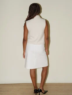 Hot Djerf Avenue Corduroy Skirt White