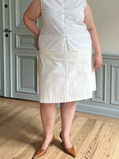 Hot Djerf Avenue Corduroy Skirt White