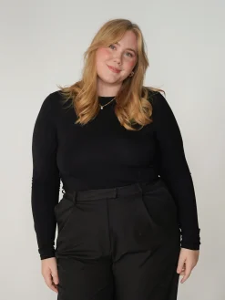 Shop Djerf Avenue Daily Long Sleeve Top Black