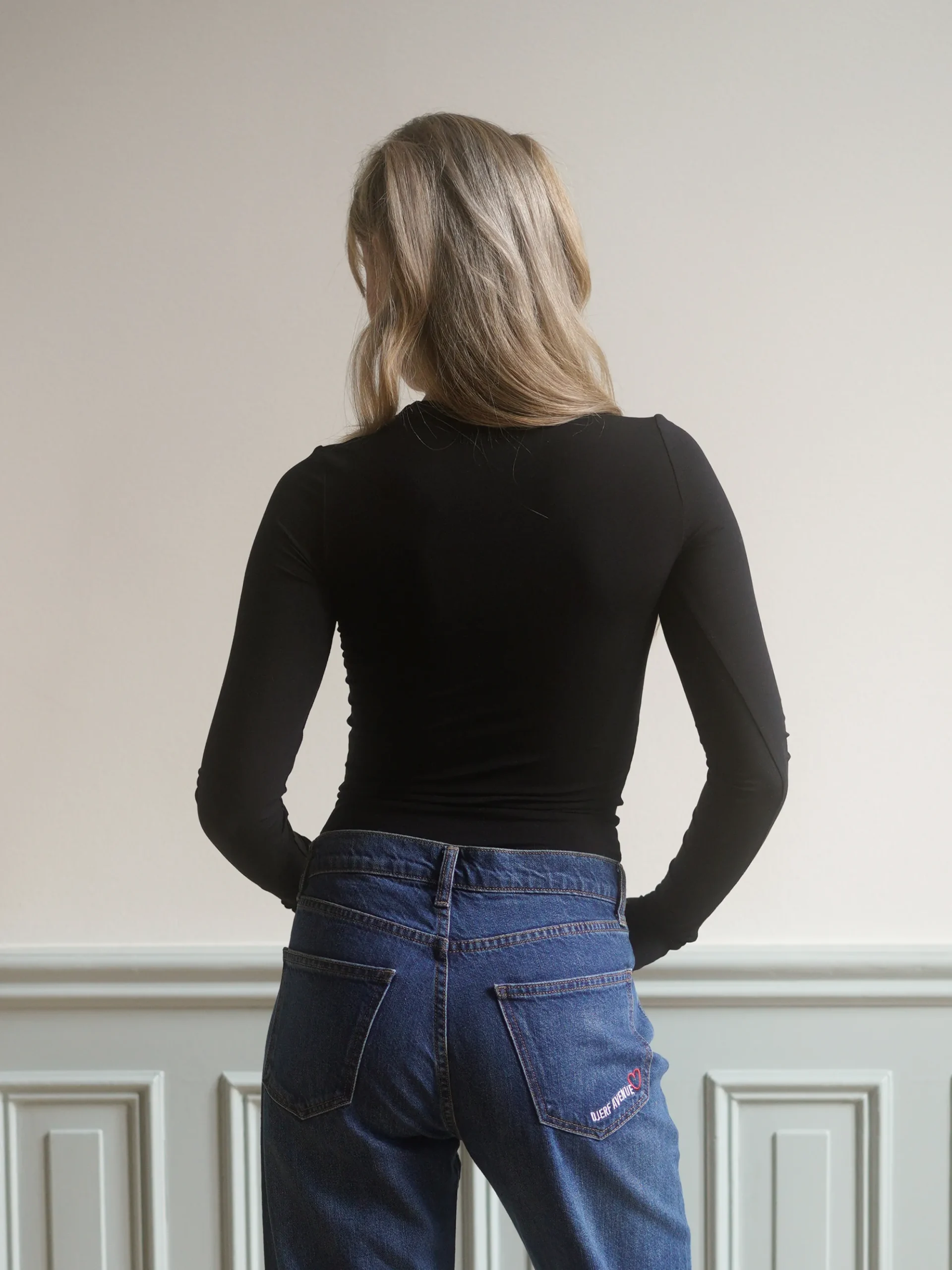 Shop Djerf Avenue Daily Long Sleeve Top Black