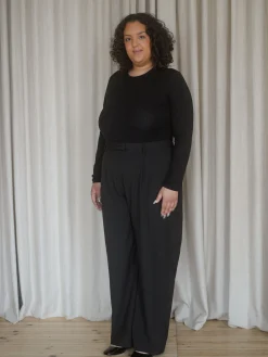 Shop Djerf Avenue Daily Long Sleeve Top Black