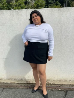 Best Djerf Avenue Daily Long Sleeve Top Ribbed White