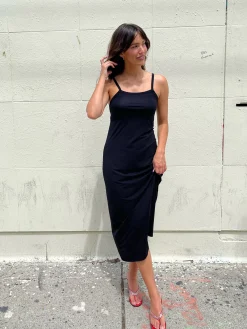 Cheap Djerf Avenue Daily Midi Dress Black