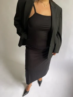 Cheap Djerf Avenue Daily Midi Dress Black