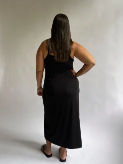 Cheap Djerf Avenue Daily Midi Dress Black