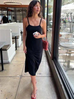 Cheap Djerf Avenue Daily Midi Dress Black