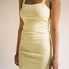 Online Djerf Avenue Daily Tank Dress Ribbed Baby Yellow