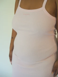 Discount Djerf Avenue Daily Tank Dress Ribbed Baby pink