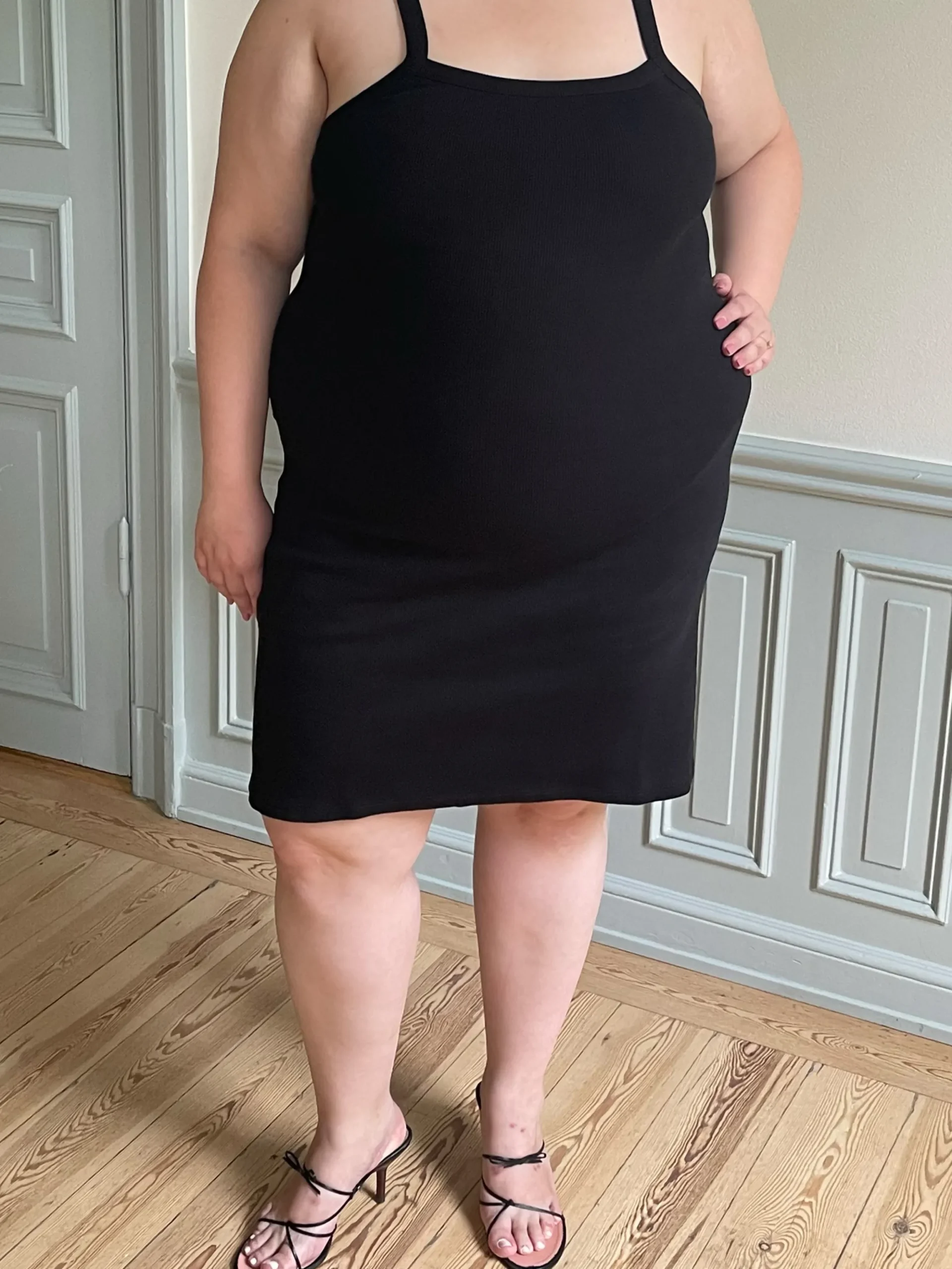 Store Djerf Avenue Daily Tank Dress Ribbed Black