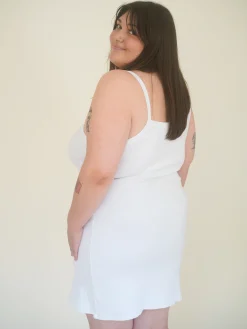 Best Sale Djerf Avenue Daily Tank Dress Ribbed White