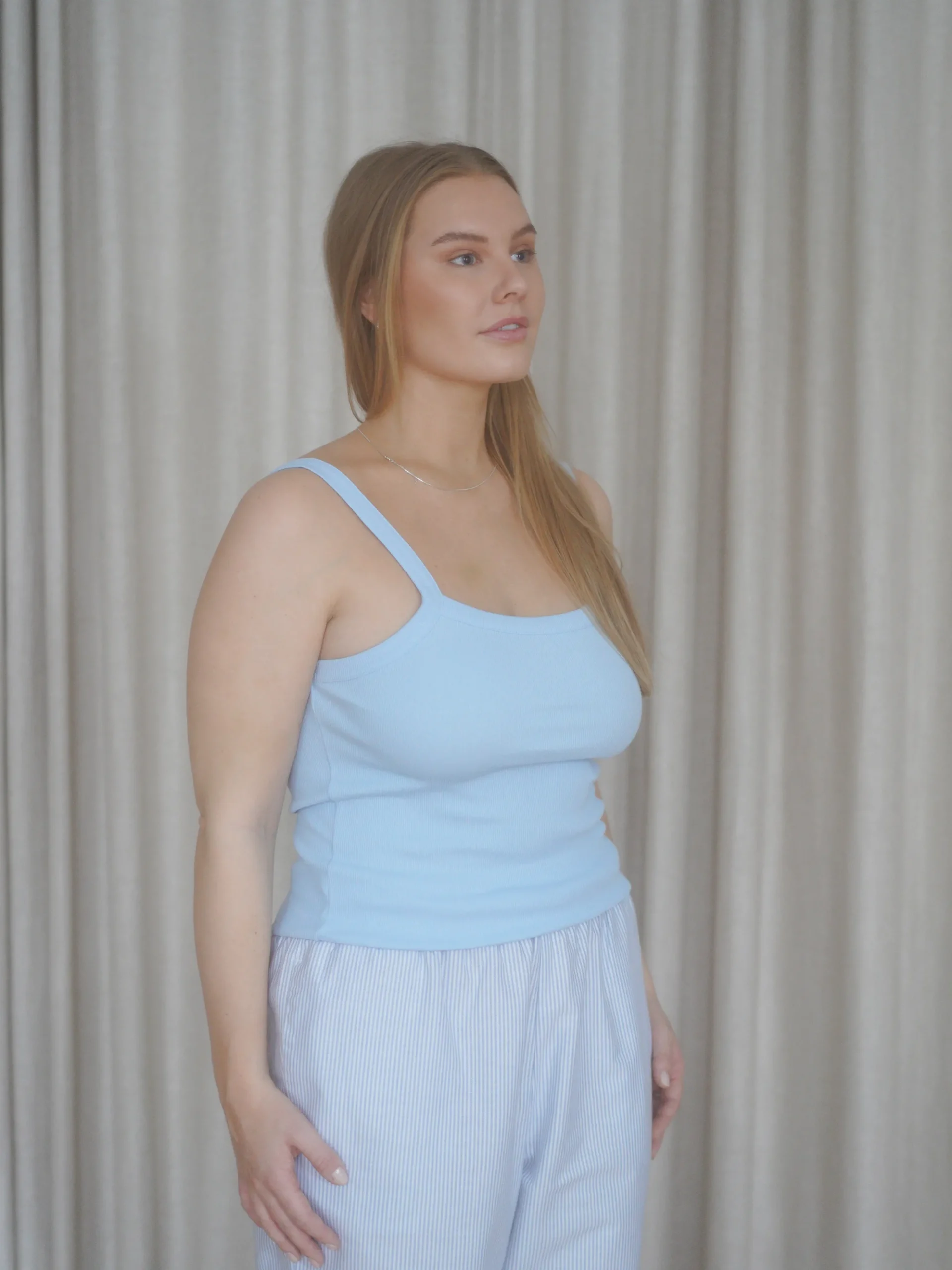 Online Djerf Avenue Daily Tank Top Ribbed Baby Blue