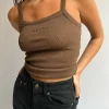 Flash Sale Djerf Avenue Daily Tank Top Ribbed Cocoa