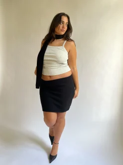 Sale Djerf Avenue Daily Tank Top Ribbed Grey Melange