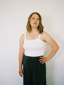 Online Djerf Avenue Daily Tank Top Ribbed White