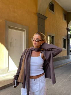 Online Djerf Avenue Daily Tank Top Ribbed White