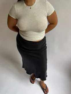 Best Djerf Avenue Daily T-shirt Grey Melange