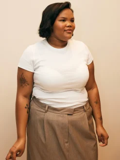 Store Djerf Avenue Daily T-Shirt Ribbed White