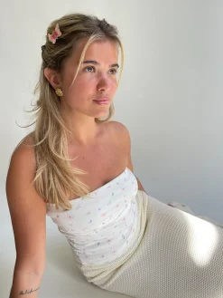 Flash Sale Djerf Avenue Daily Tube Top Butterfly White Butterfly