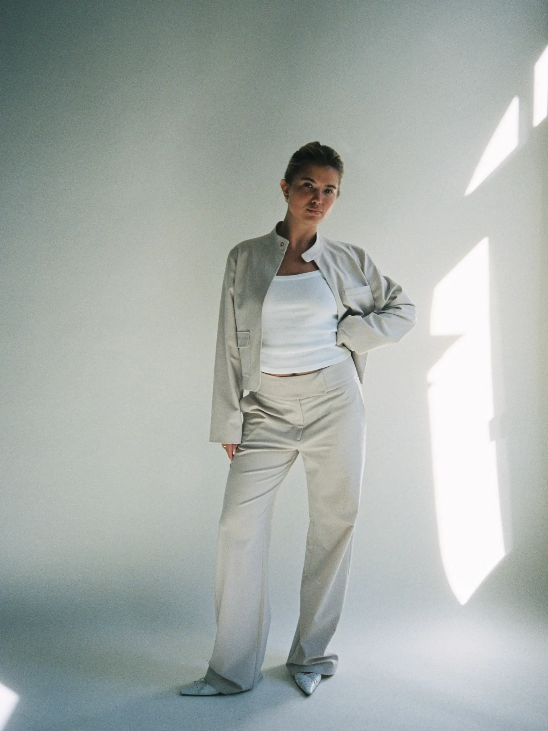 Clearance Djerf Avenue Day-to-day Pants Cream Tall