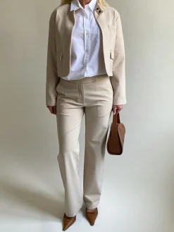 Clearance Djerf Avenue Day-to-day Pants Cream Tall