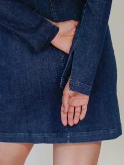 Outlet Djerf Avenue Denim Mini Dress Midnight Blue