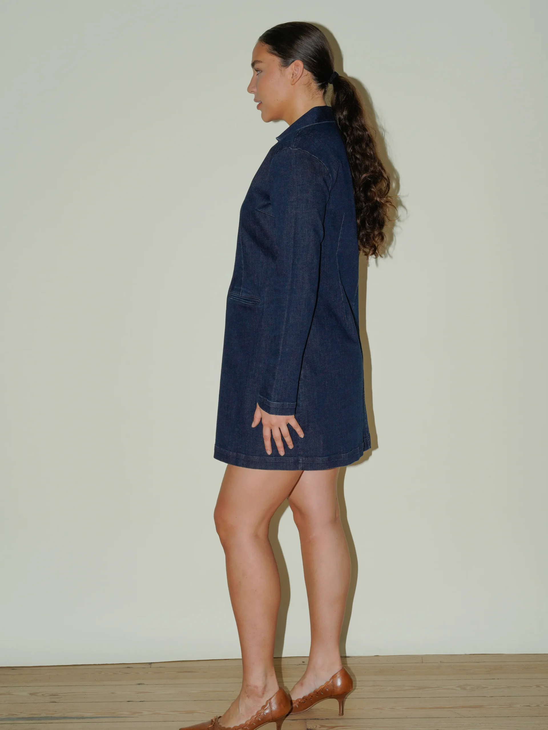 Online Djerf Avenue Denim Mini Dress Tall Midnight Blue