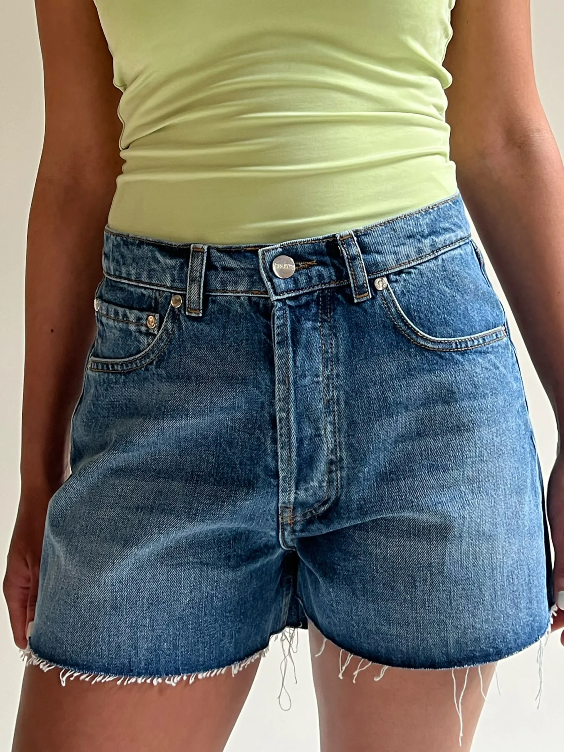 Sale Djerf Avenue Denim Shorts Vintage Blue