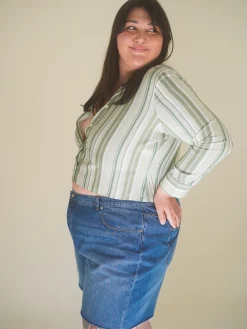 Sale Djerf Avenue Denim Shorts Vintage Blue