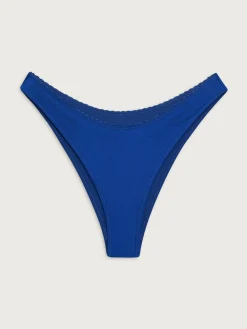 Cheap Djerf Avenue Dove Satin Bikini Bottom Deep Blue