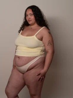 Cheap Djerf Avenue Dove Satin Bikini Bottom Sand Castle