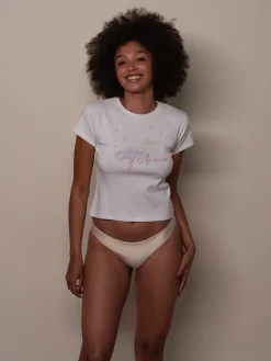 Cheap Djerf Avenue Dove Satin Bikini Bottom Sand Castle