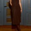 Clearance Djerf Avenue Dream Dress Midi Dark mocha