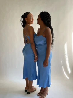 Sale Djerf Avenue Dream Dress Midi Sky