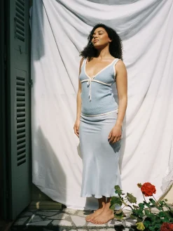 New Djerf Avenue Dream Skirt Baby Blue