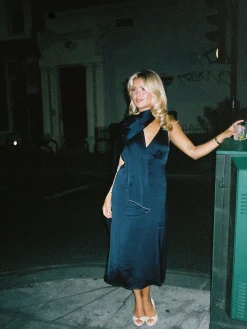 Flash Sale Djerf Avenue Evening Midi Dress Midnight Blue