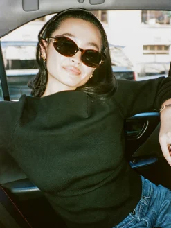 Cheap Djerf Avenue Everyday Bateau Top Black