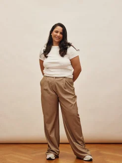 Online Djerf Avenue Favorite Pants Oat - Tall