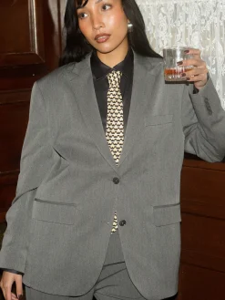 Shop Djerf Avenue Forever Blazer Grey