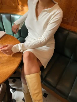 Hot Djerf Avenue Getaway Dress Cream - Tall