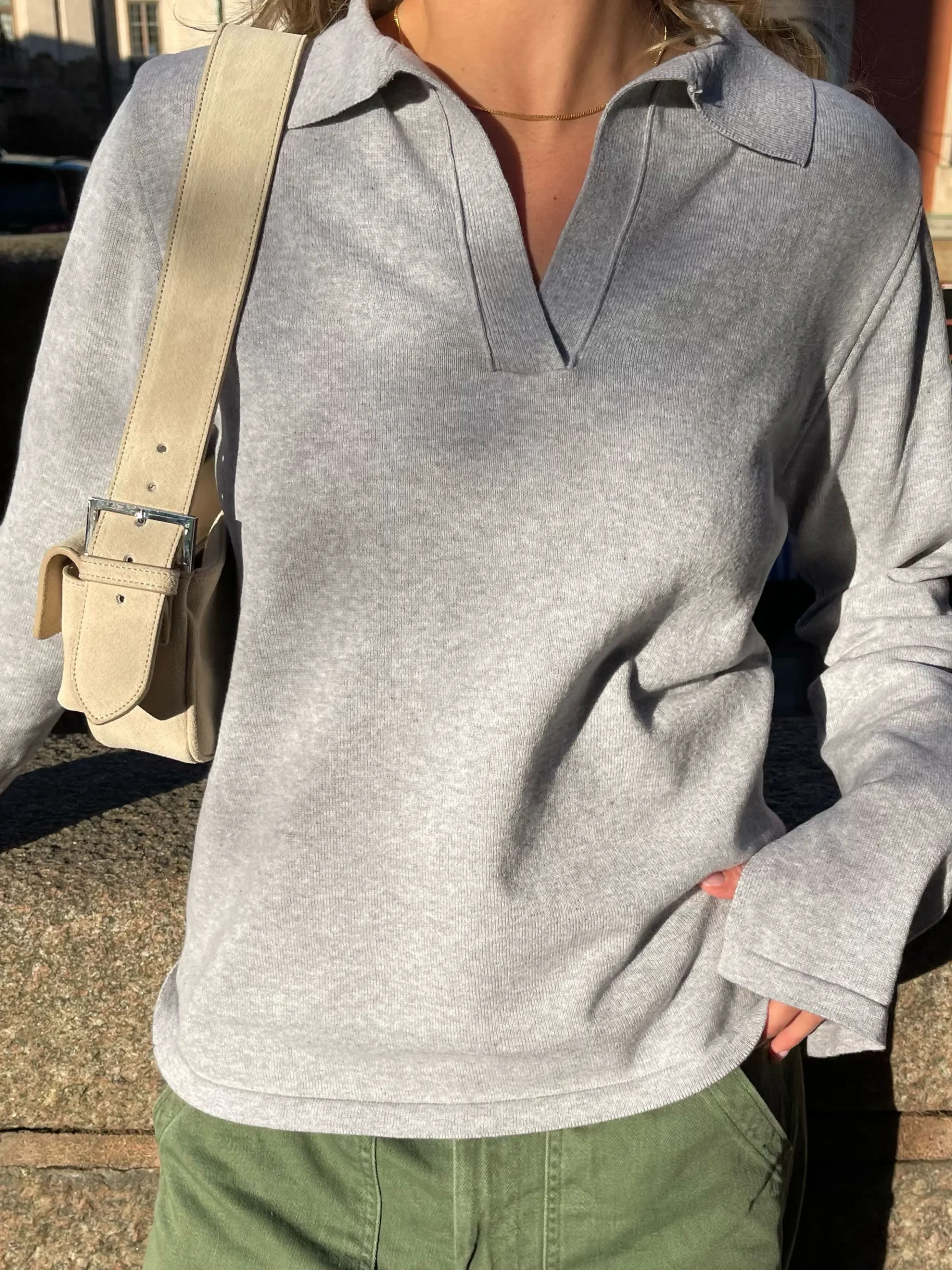 Discount Djerf Avenue Getaway Top Grey Melange