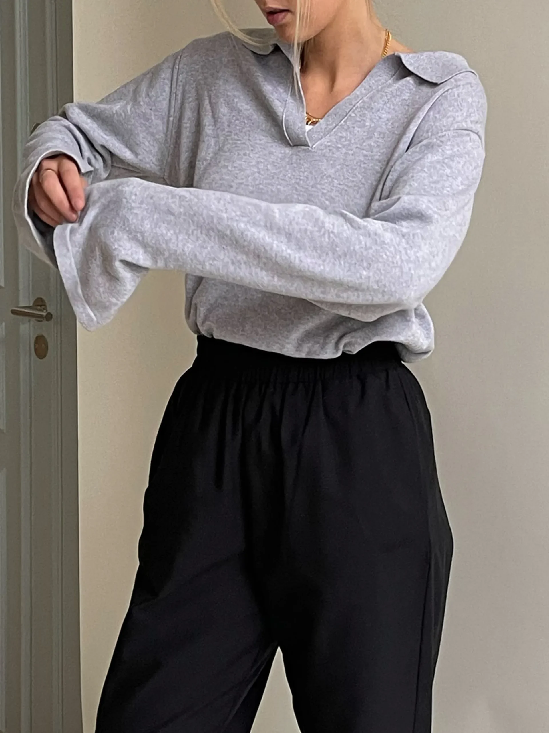 Discount Djerf Avenue Getaway Top Grey Melange