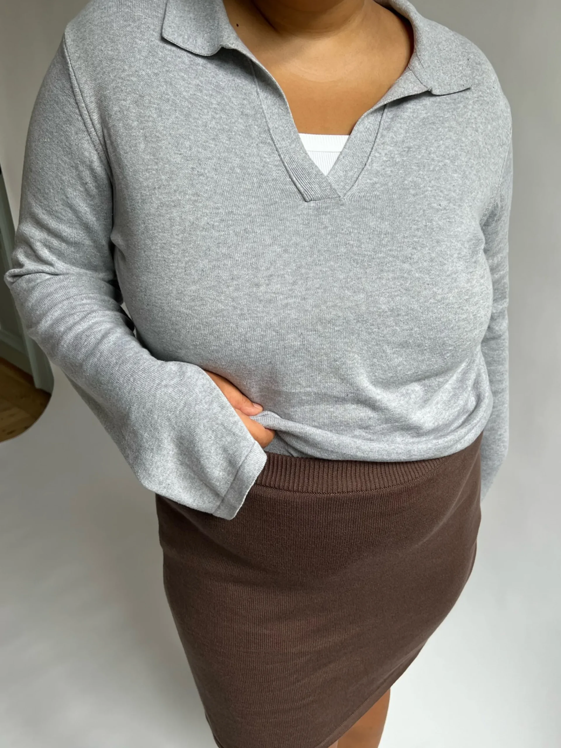 Discount Djerf Avenue Getaway Top Grey Melange