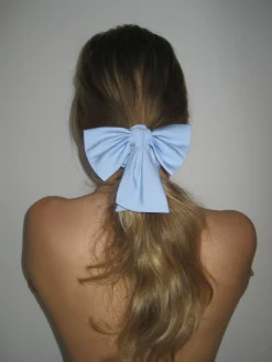 Hot Djerf Avenue Go Slow Bow Scrunchie Blue