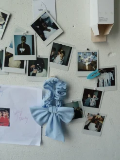 Hot Djerf Avenue Go Slow Bow Scrunchie Blue